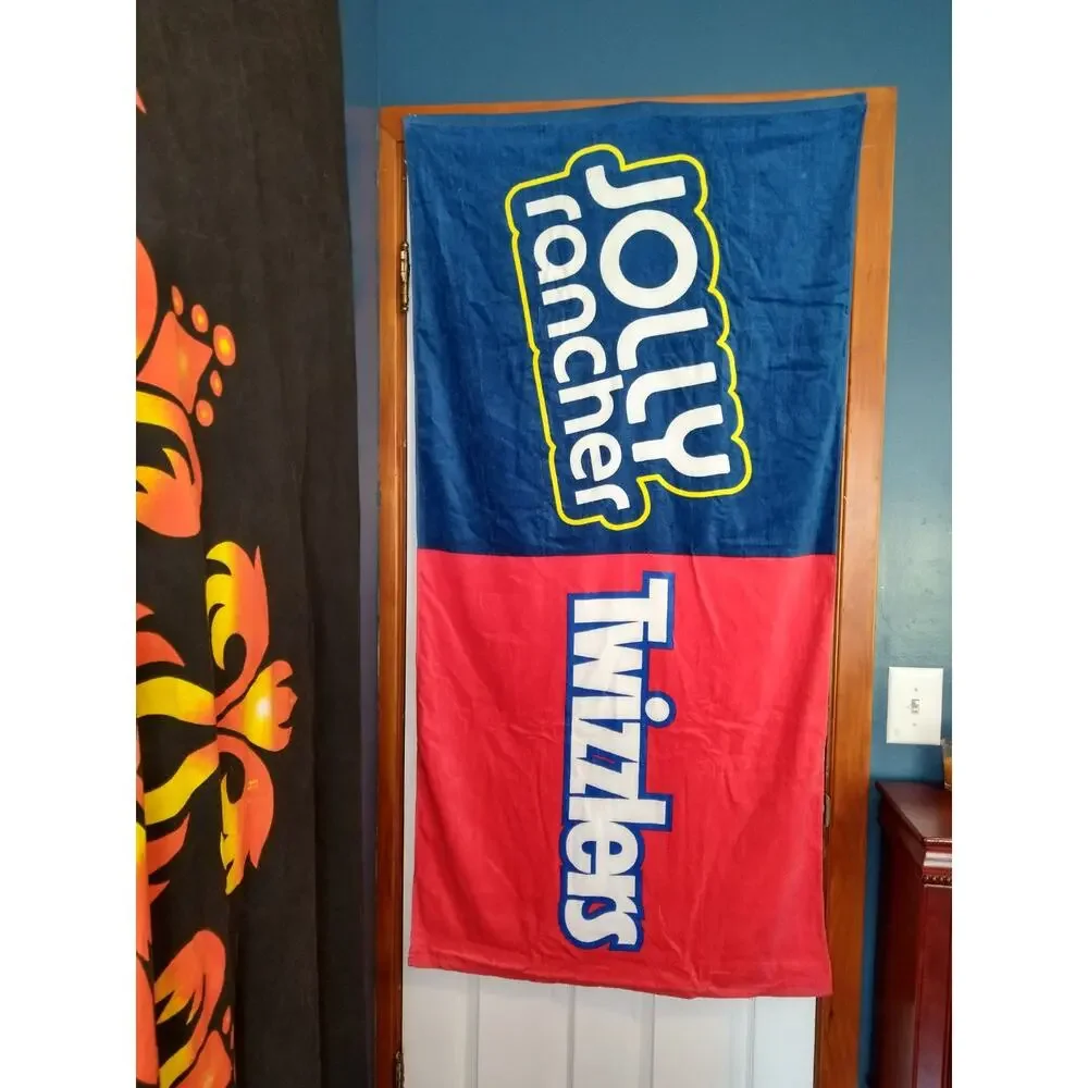 Jolly Rancher Twizzlers 100% Cotton Beach Towel Hershey Candy Promo Blue Red 60